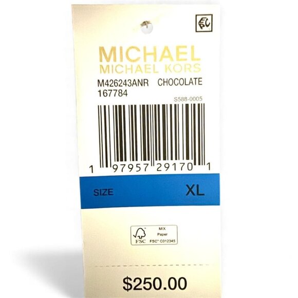 Michael Kors Womens Brown Zip Up Quilted Puffer Water Resistant Jacket Sz XL New - Picture 6 of 15